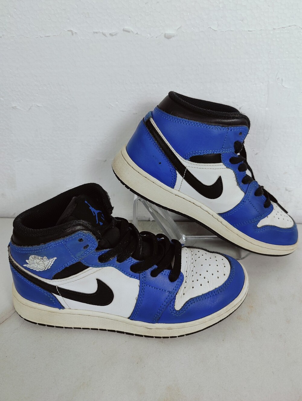 Nike Youth Air Jordan 1 Mid 'Game Royal' Basketball Sneakers, 4Y